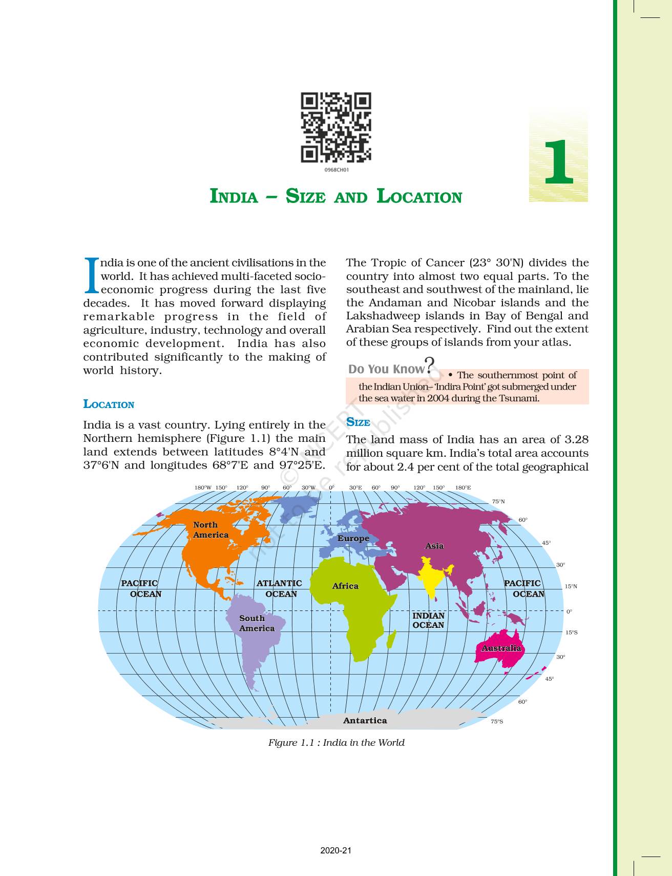 India Size And Location - NCERT Book Of Class 9 Geography Contemporary ...